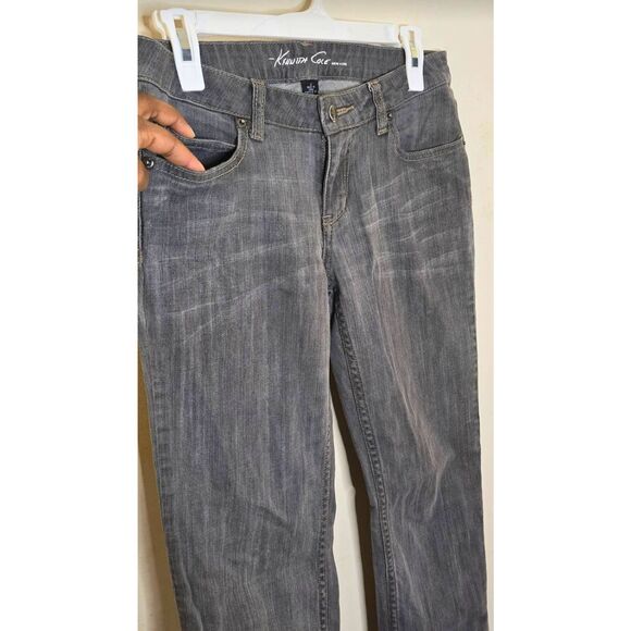 Kenneth Cole Jeans Women’s Size 6 Gray Stretch Mid Rise Straight Leg Denim - Picture 7 of 11